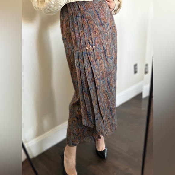 NICOLE FARHI Dresses & Skirts - Nicole Farhi linen jacquard maxi skirt made in England